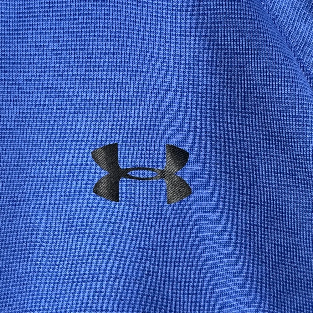 Under Armour Jacket Mens Large ColdGear Hybrid Blue Full Zip Hoodie Performance
